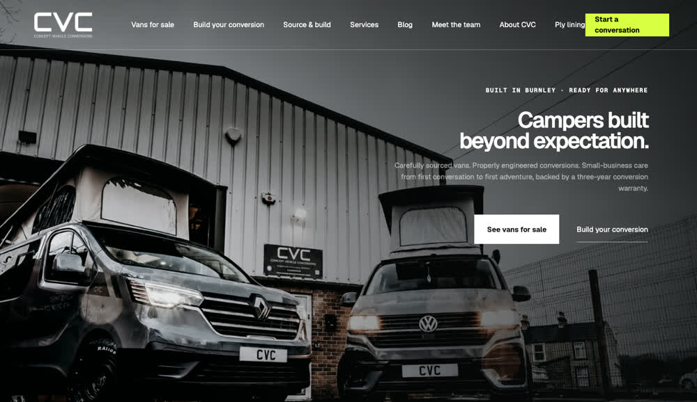 The Concept Vehicle Conversions home page